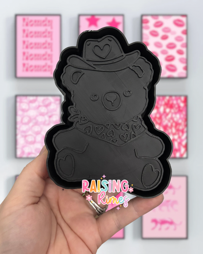 Valentines Cowboy Bear Silicone Mold