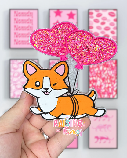 Corgi Heart Balloons Silicone Mold