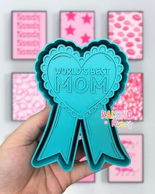 World’s Best Mom Ribbon Silicone Mold