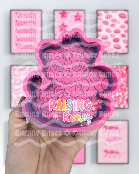 Tilly the Tiger on a Floatie Silicone Mold