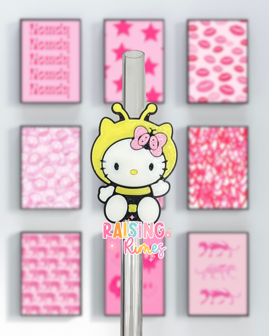 Bumblebee Kitty Straw Topper