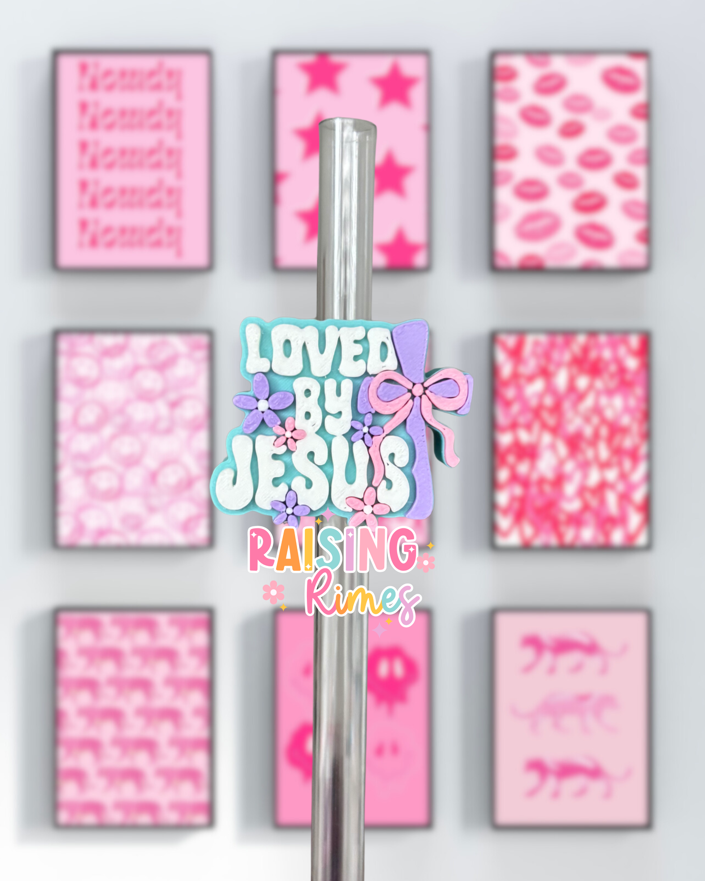 Loved By Jesus Straw Topper