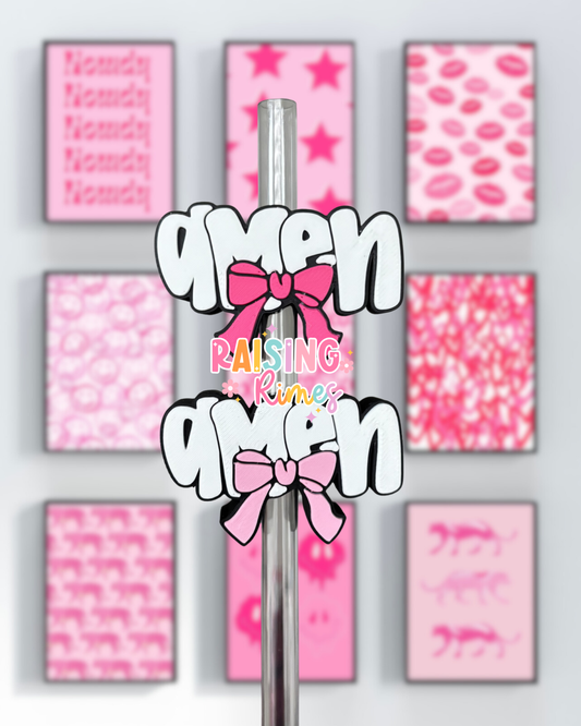 Amen Bow Straw Topper