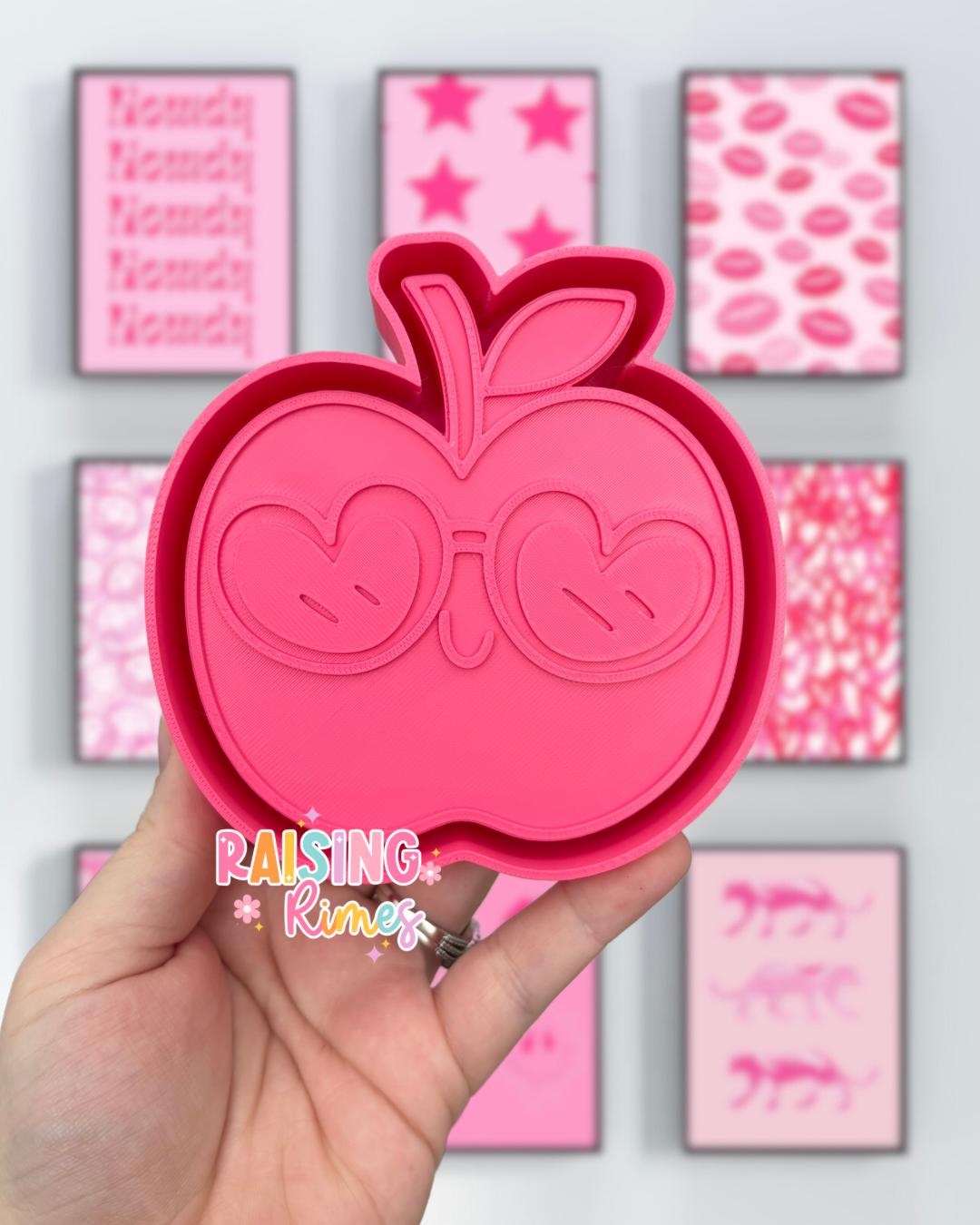 Heart Glasses Apple Silicone Mold