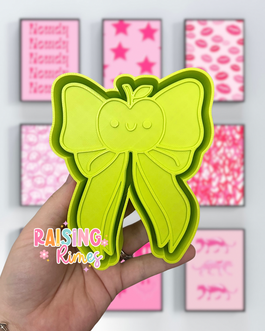 Happy Apple Bow Silicone Mold