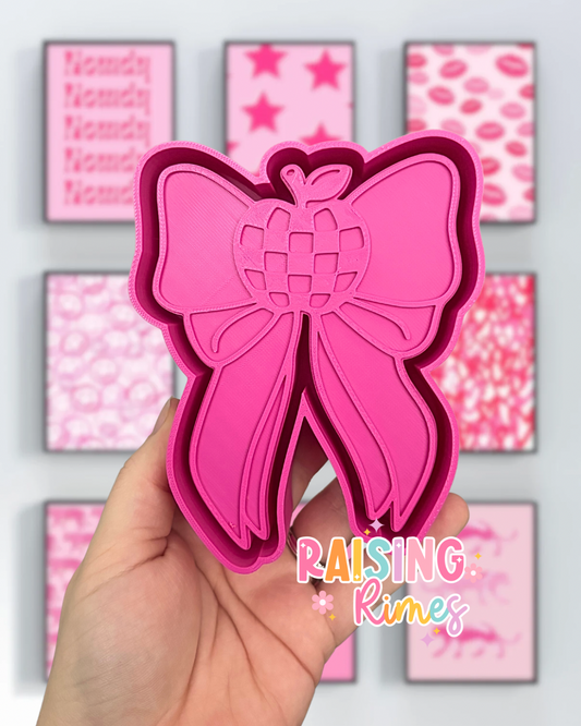 Bow w/ Checkered Apple Silicone Mold