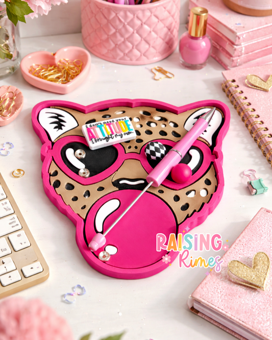 Leopard Bubblegum Trinket Tray