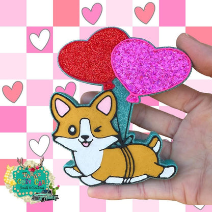 Corgi Heart Balloons Silicone Mold