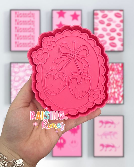 Strawberries In Frame Silicone Mold