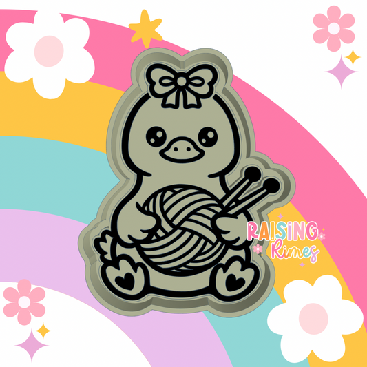 Knitting Duck Silicone Mold