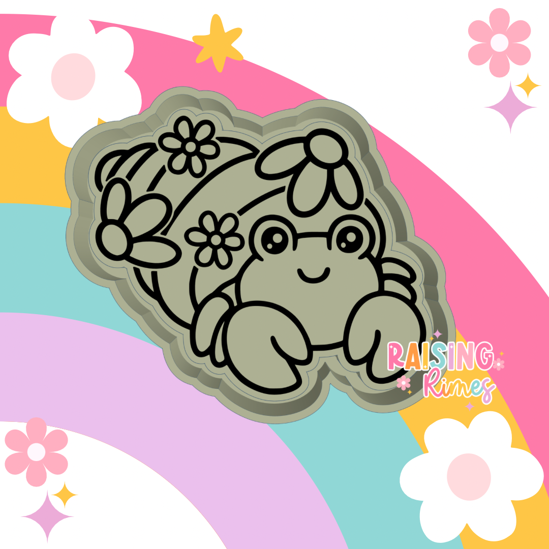 Floral Hermit Crab Silicone Mold