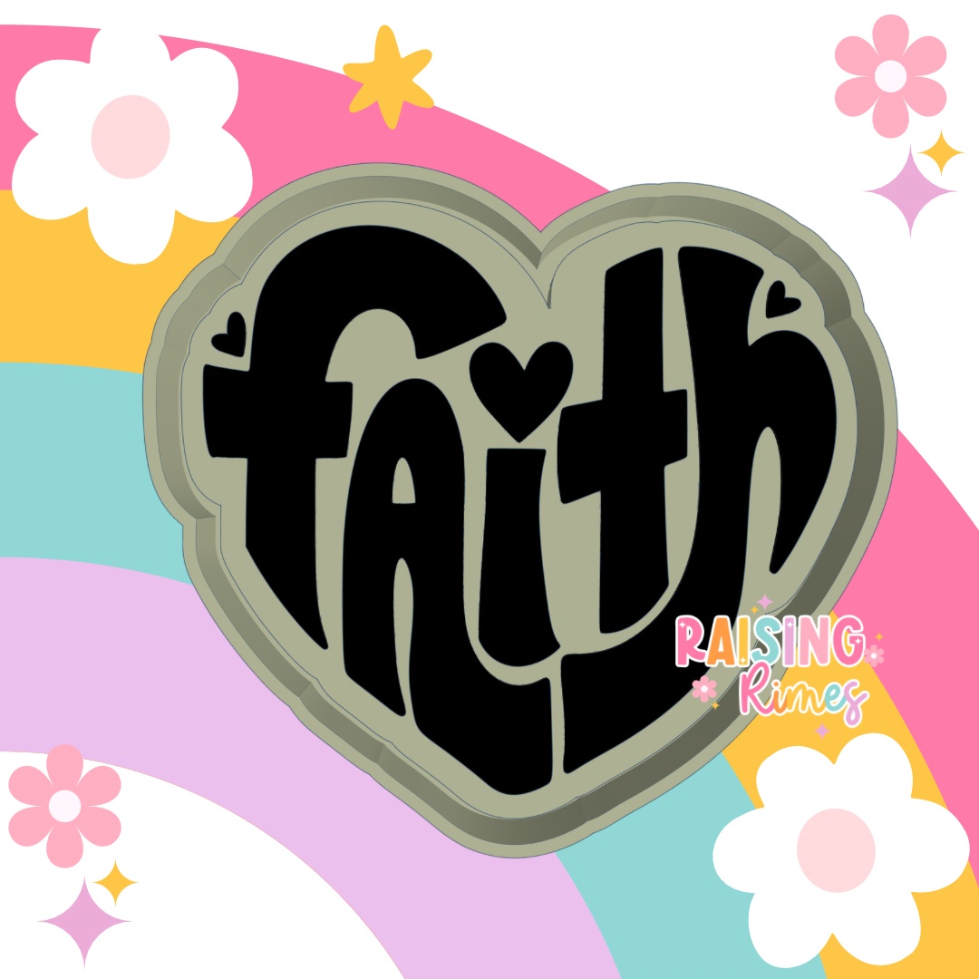Faith Heart Silicone Mold