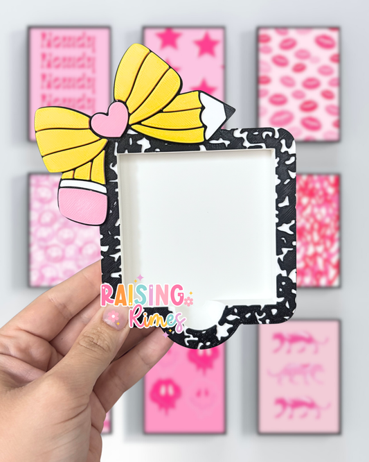 Pencil Bow Composition Notebook Sticky Note Holder